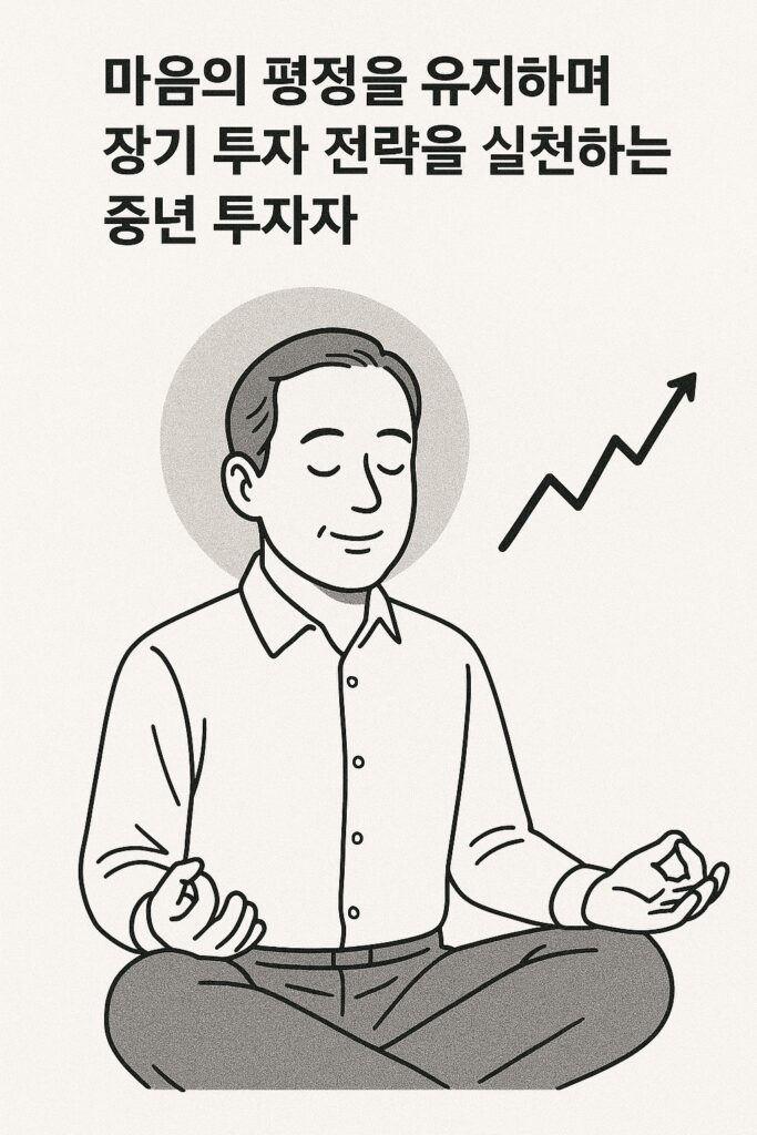 명상하며 투자 전략을 세우는 중년 투자자